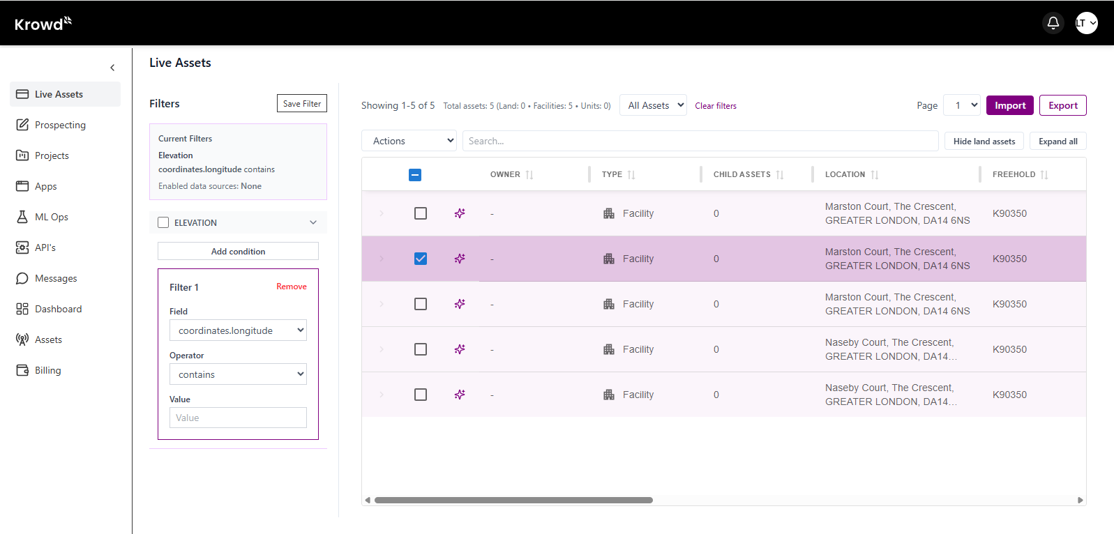 Insights analytics console